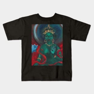 Green Tara (Detail) Kids T-Shirt